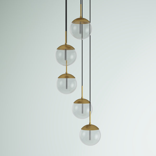 Mercury Row® Yearby 5 Light Cluster Globe Pendant & Reviews Wayfair